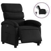 vidaXL Electric Recliner Chair Black Faux Leather