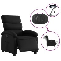 vidaXL Electric Recliner Chair Black Faux Leather