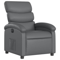 vidaXL Electric Recliner Chair Gray Faux Leather