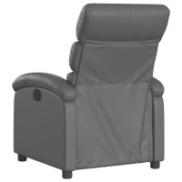 vidaXL Electric Recliner Chair Gray Faux Leather