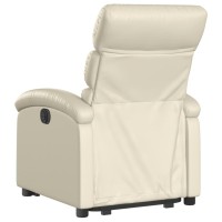 vidaXL Electric Stand up Recliner Chair Cream Faux Leather