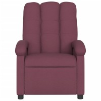 vidaXL Massage Recliner Chair Purple Fabric