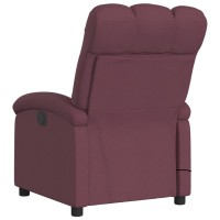 vidaXL Massage Recliner Chair Purple Fabric