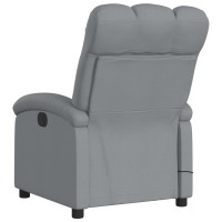 vidaXL Electric Massage Recliner Chair Light Gray Fabric