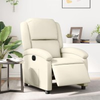 vidaXL Electric Recliner Chair Cream Faux Leather