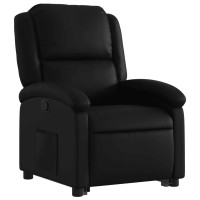 vidaXL Stand up Recliner Chair Black Faux Leather