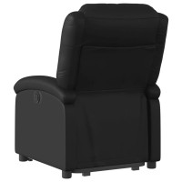 vidaXL Stand up Recliner Chair Black Faux Leather