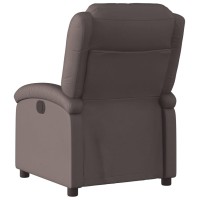 vidaXL Electric Recliner Chair Dark Brown Real Leather