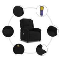 vidaXL Massage Recliner Chair Black Velvet