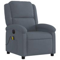 vidaXL Electric Massage Recliner Chair Dark Gray Velvet