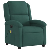 vidaXL Electric Massage Recliner Chair Dark Green Velvet