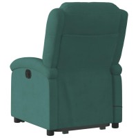 vidaXL Electric Stand up Massage Recliner Chair Dark Green Velvet