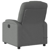 vidaXL Massage Recliner Chair Dark Gray Fabric