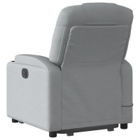 vidaXL Stand up Massage Recliner Chair Light Gray Fabric