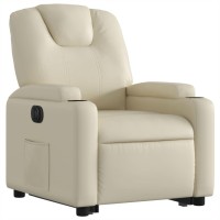 vidaXL Electric Stand up Recliner Chair Cream Faux Leather