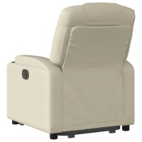 vidaXL Electric Stand up Recliner Chair Cream Faux Leather