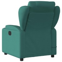 vidaXL Massage Recliner Chair Dark Green Fabric