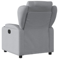 vidaXL Electric Massage Recliner Chair Light Gray Fabric