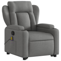 vidaXL Stand up Massage Recliner Chair Dark Gray Fabric