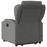 vidaXL Stand up Massage Recliner Chair Dark Gray Fabric