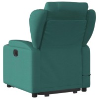 vidaXL Electric Stand up Massage Recliner Chair Dark Green Fabric