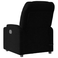 vidaXL Massage Recliner Chair Black Fabric