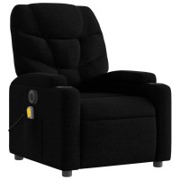 vidaXL Electric Massage Recliner Chair Black Fabric