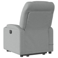 vidaXL Electric Stand up Massage Recliner Chair Light Gray Fabric