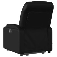 vidaXL Stand up Massage Recliner Chair Black Faux Leather