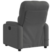 vidaXL Electric Massage Recliner Chair Dark Gray Fabric