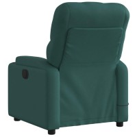 vidaXL Electric Massage Recliner Chair Dark Green Fabric