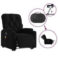 vidaXL Electric Stand up Massage Recliner Chair Black Fabric
