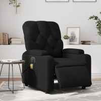 vidaXL Electric Massage Recliner Chair Black Faux Leather