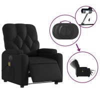 vidaXL Electric Massage Recliner Chair Black Faux Leather