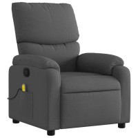 vidaXL Massage Recliner Chair Dark Gray Fabric