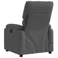 vidaXL Electric Massage Recliner Chair Dark Gray Fabric