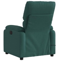 vidaXL Electric Massage Recliner Chair Dark Green Fabric