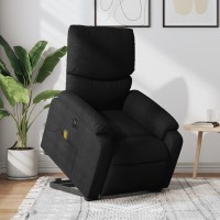 vidaXL Electric Stand up Massage Recliner Chair Black Fabric