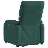 vidaXL Electric Stand up Massage Recliner Chair Dark Green Fabric