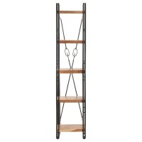Vidaxl 5-Tier Bookcase 15.7X11.8X70.9 Solid Acacia Wood