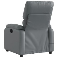 vidaXL Electric Massage Recliner Chair Gray Faux Leather