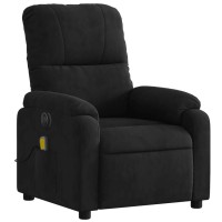 vidaXL Electric Massage Recliner Chair Black Microfiber Fabric