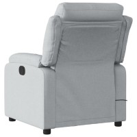 vidaXL Massage Recliner Chair Light Gray Fabric