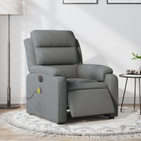 vidaXL Electric Massage Recliner Chair Dark Gray Fabric