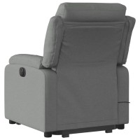 vidaXL Electric Stand up Massage Recliner Chair Dark Gray Fabric