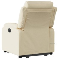 vidaXL Electric Stand up Massage Recliner Chair Cream Fabric