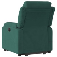 vidaXL Stand up Massage Recliner Chair Dark Green Velvet