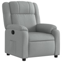 vidaXL Recliner Chair Light Gray Fabric