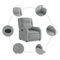 vidaXL Recliner Chair Light Gray Fabric