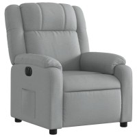 vidaXL Electric Recliner Chair Light Gray Fabric